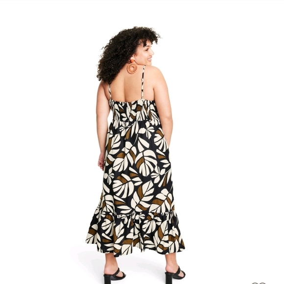 Botanical Print Sleeveless dress - Picture 2 of 2